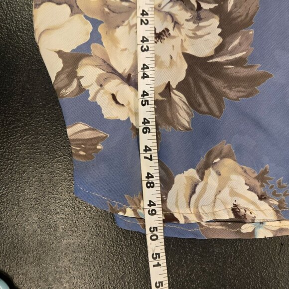 Vintage 90s Y2K Fairy Romantic Babydoll Sheer Floral Maxi Dress Blue Sleeveless - Picture 12 of 14